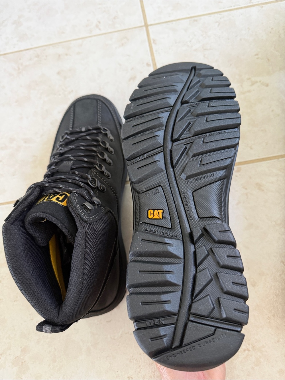 Caterpillar Black Work Boots - Picture 6 of 7